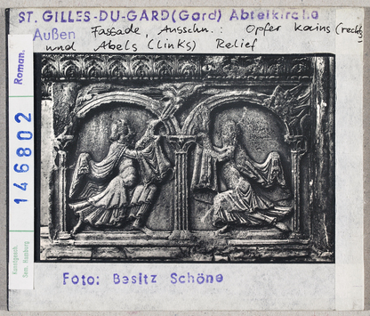 Vorschaubild Saint-Gilles-du-Gard: Abteikirche, Westfassade, Opfer Kains und Abels 